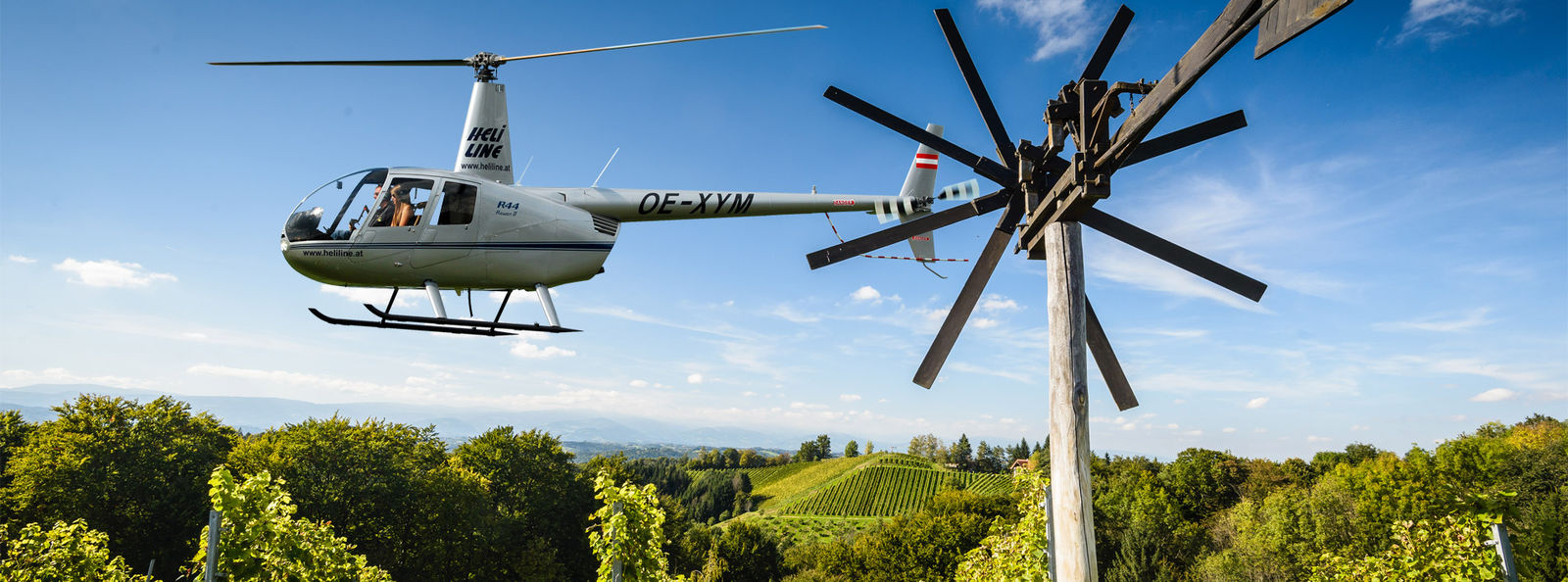 Hubschrauberflug Steirische Toskana